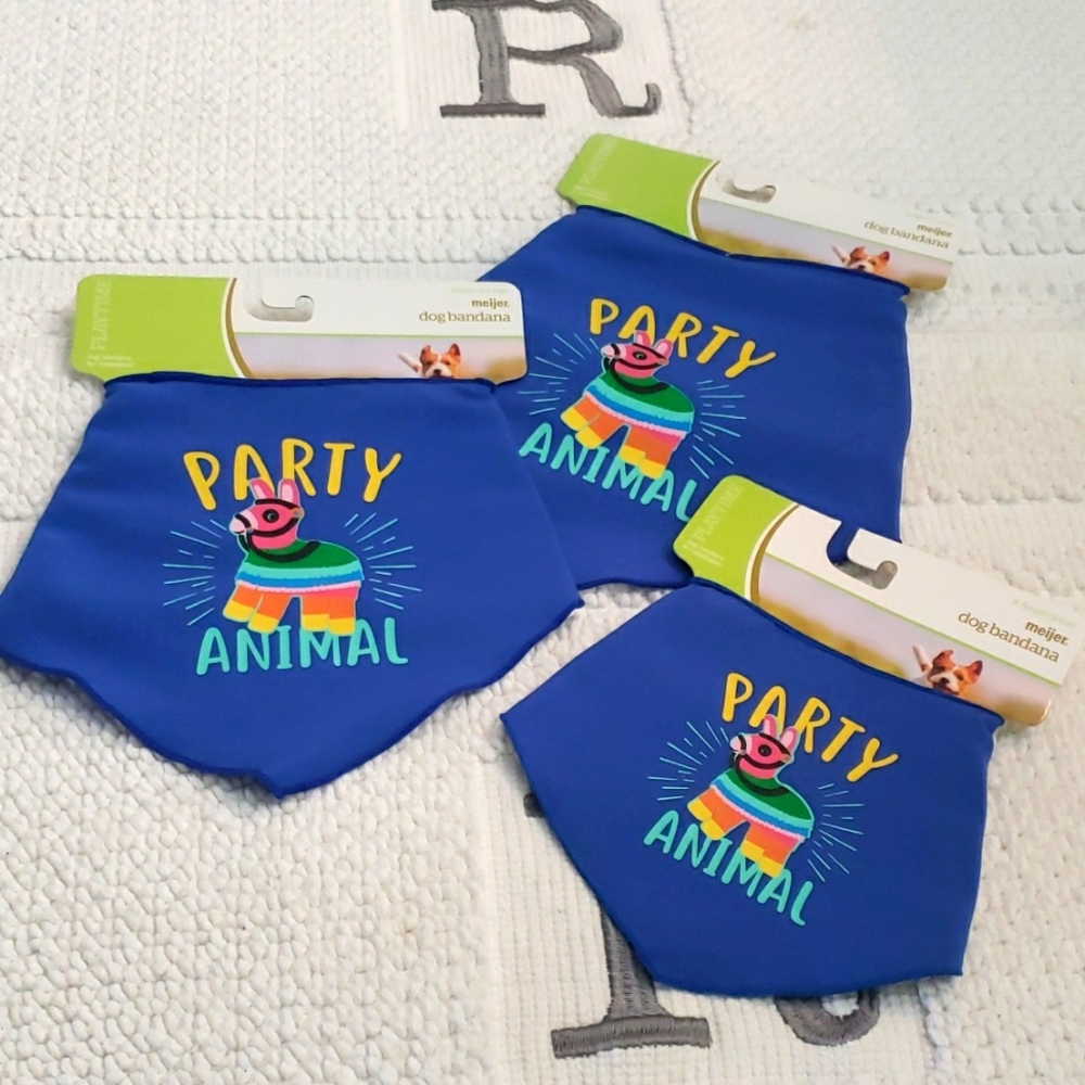 PLAYTIME DOG BANDANA/PARTY ANIMAL MOTIF